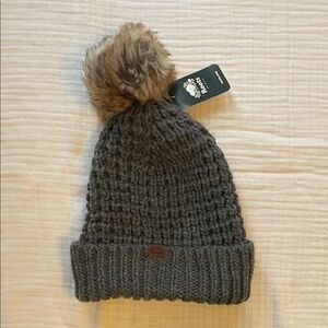 Roots Olivia Faux Fur Pom Pom Toque